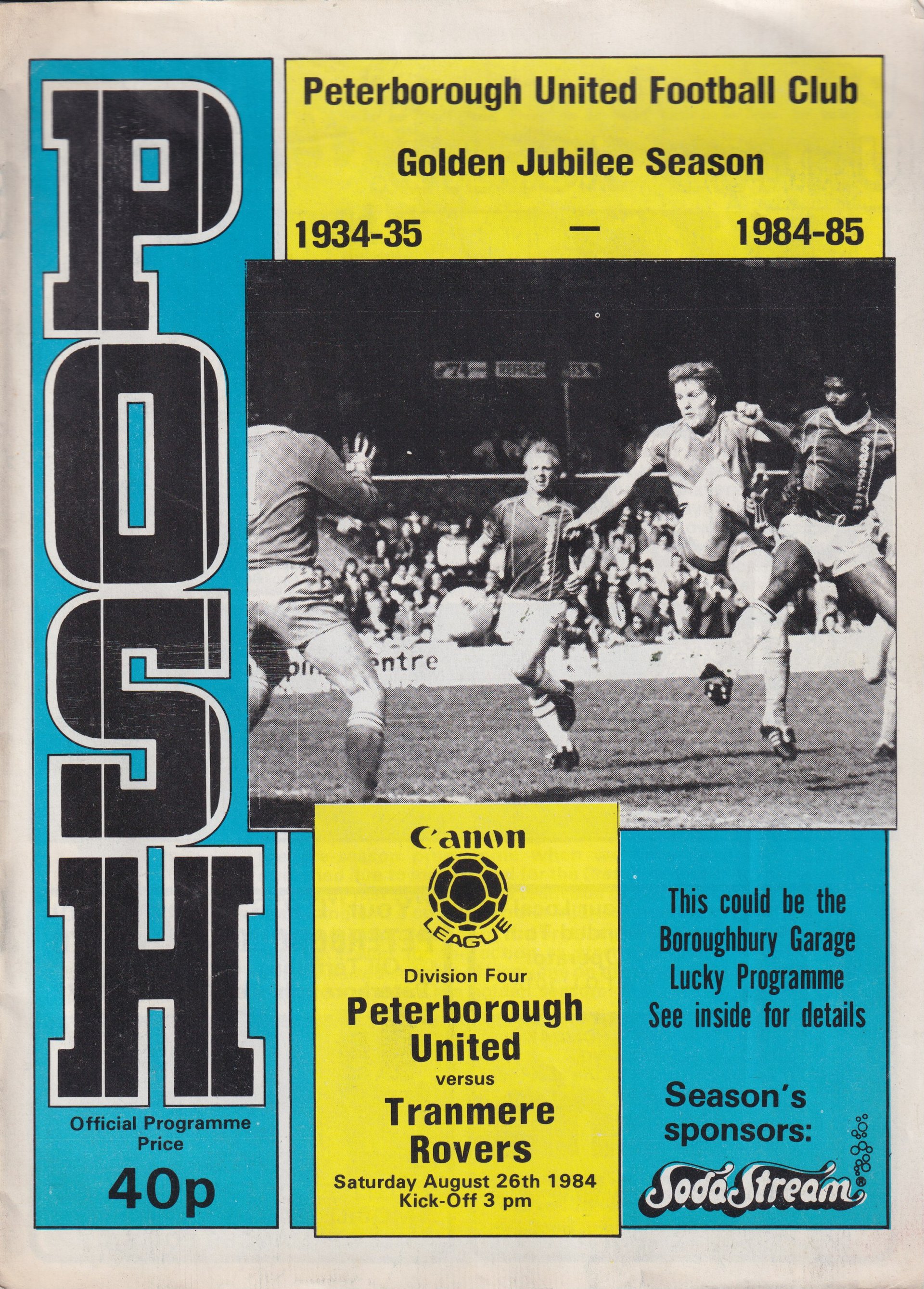 Peterborough United v Tranmere Rovers match programme